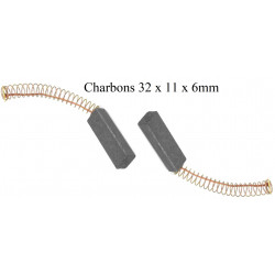 charbon 32 x 11 x 6 mm