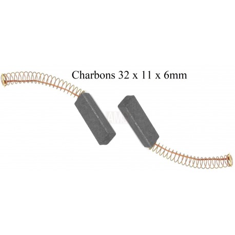 charbon 32 x 11 x 6 mm