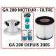 MOTEUR + FILTRE GA200 DEPUIS 2005