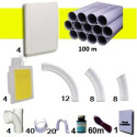 Kit 4 prises Blanches RETRAFLEX pour 15m et 18m