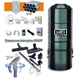 ASPIRATEUR HD800C + SET ON-OFF 9M +BROSSES + KIT 3 PRISES