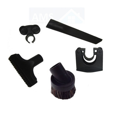 Accessoire 2 En 1 Pour Aspirateur - Suceur Plat Et Petite Brosse À