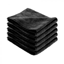 Chiffons microfibre SOFT noir par 5