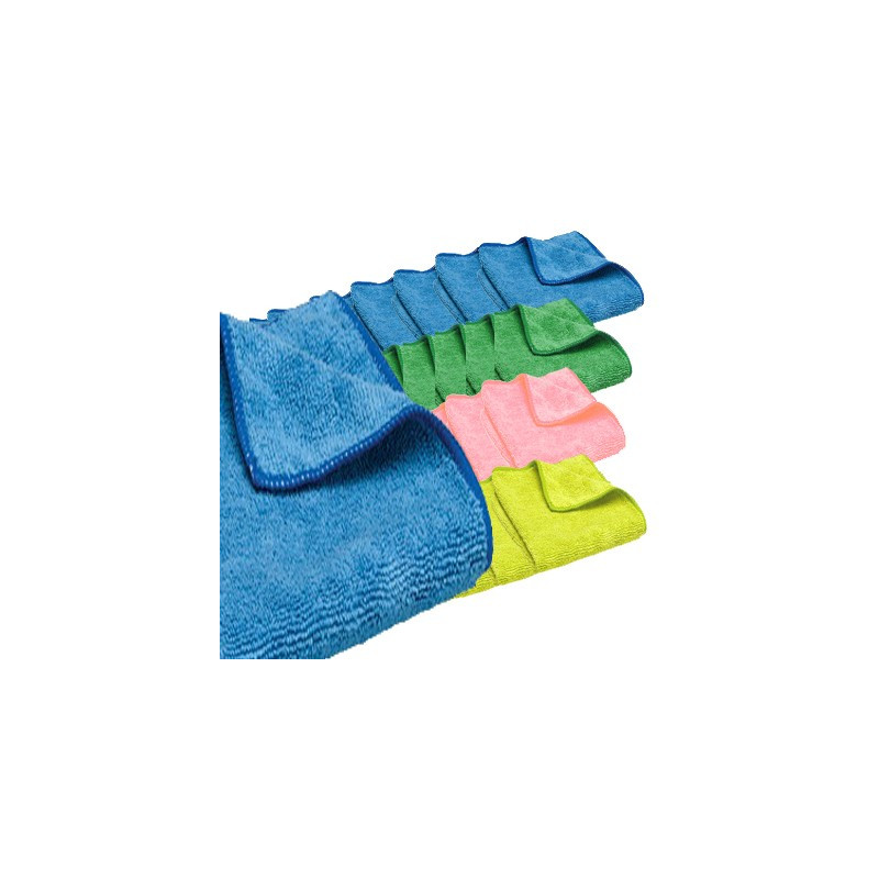 Chiffons Microfibre Lavables Pour Lunettes Et écrans - Lot De 10 (15x18 Cm) - Bleu Et Gris