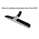 Brosse à roulettes et poils pour sols L 45 cm Ø 40