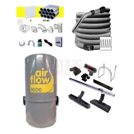 AirFlow+ Set flexible 9.10m + accessoires + Kit 2 prises