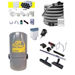 AirFlow 2100w Set flexible on off / 12 m + 8 accessoires + Kit 2 prises