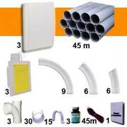 Kit 3 prises Blanches RETRAFLEX 9m et 12m