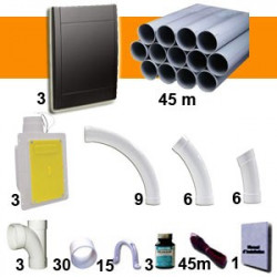 Kit 3 prises Noires RETRAFLEX 9m et 12m