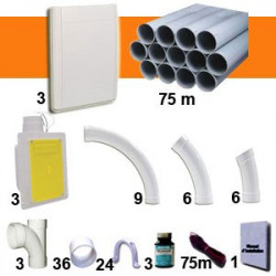 Kit 3 prises Blanches RETRAFLEX 15m et 18m