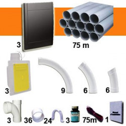 Kit 3 prises Noires RETRAFLEX 15m et 18m