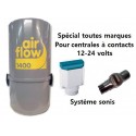 AirFlow 1400w + Sans fil sonis Aspirateur centralisé